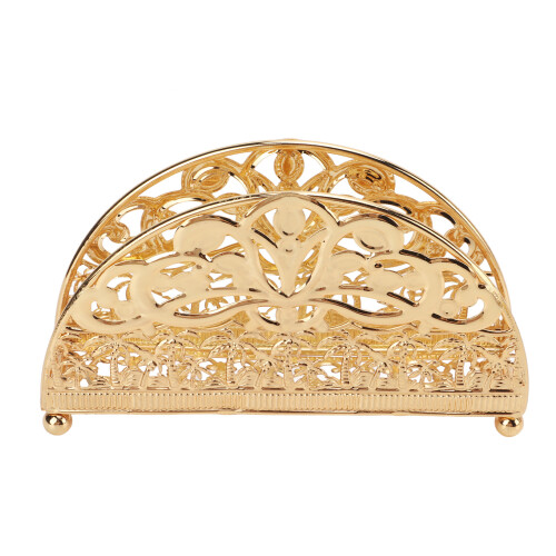 Serviettenhalter Gold-Eisen-Muster 3,6 x 15 x 7,6 cm 1