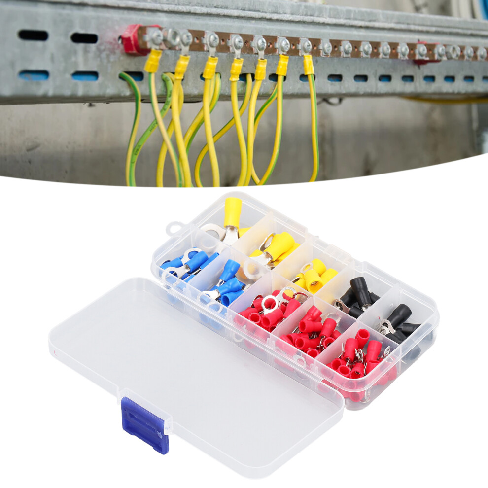 102Pcs Insulated Ring Terminal 10 Different Specifications Flame Retardant Wire Connectors Assortment Kit 4141321315971