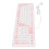Teclado plegable de silicona de 106 teclas rosa con cable USB 6