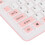 Teclado plegable de silicona de 106 teclas rosa con cable USB 3