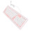 Teclado plegable de silicona de 106 teclas rosa con cable USB 12