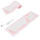 Teclado plegable de silicona de 106 teclas rosa con cable USB 4