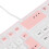 Teclado plegable de silicona de 106 teclas rosa con cable USB 9