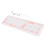 Teclado plegable de silicona de 106 teclas rosa con cable USB 13