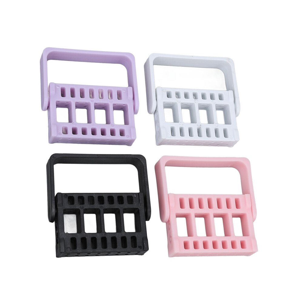 4Pcs Nail Drill Bit Holder Stand Home Salon Dustproof Nail Drill Bit Display Organizer Storage Container Box 6951321315721