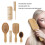 Set de 6 cepillos para el cabello de bambú - Natural, 6x16,5 cm 12