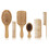 Set de 6 cepillos para el cabello de bambú - Natural, 6x16,5 cm 2