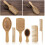 Set de 6 cepillos para el cabello de bambú - Natural, 6x16,5 cm 16