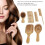 Set de 6 cepillos para el cabello de bambú - Natural, 6x16,5 cm 8