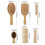 Set de 6 cepillos para el cabello de bambú - Natural, 6x16,5 cm 6