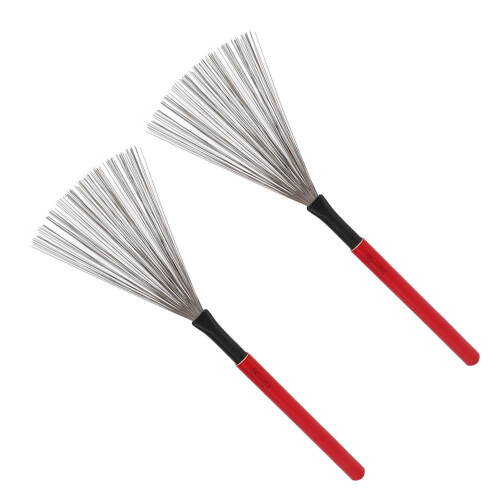 Rote Drum-Bürste Ahorngriff, Stahl-Draht-Set 2