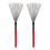 Rote Drum-Bürste Ahorngriff, Stahl-Draht-Set 2