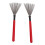 Rote Drum-Bürste Ahorngriff, Stahl-Draht-Set 15