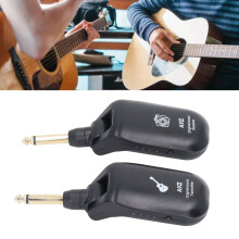 Guitarra inalámbrica de 4 canales Rx/Tx 3.7V 600 mAh Negro