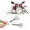 Stahlwire-Fassbürsten-Set mit Holzgriff für Percussioninstrumente 1