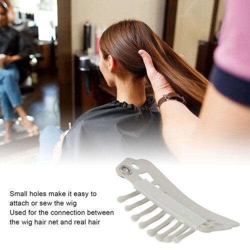 50 Stück beige Perückenclips mit 8 Zähnen 2,8  1,4 cm Bundle 2