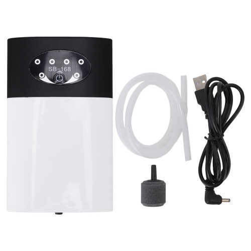 SB-168 ABS 1100mAh leise Aquarium-Luftpumpe 1
