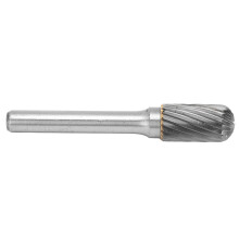 Hartmetall-Spitzkopf mit Einzelchamfer, Silber, für Luftschleifer, zum Schweißen, Entgraten und Autofahren