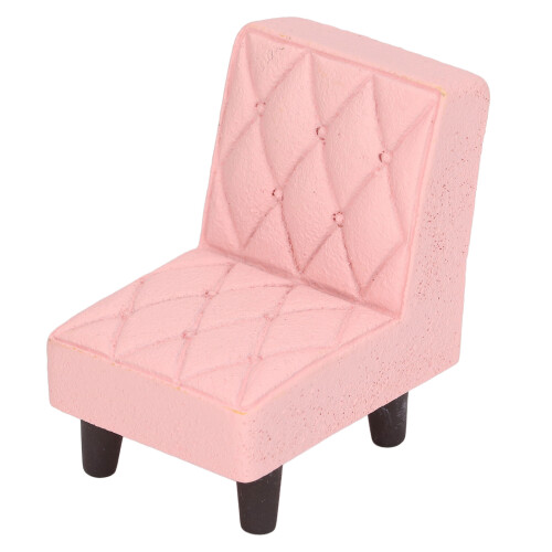 2 Stück Miniatur rosa Harz-Stuhlstatue 4  5  5,5 cm 2