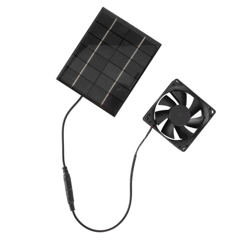 Ventilador de panel solar 6V 2W, panel 13,5x11 cm polisilicio