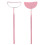 Espejo de pestañas con forma de luna rosa mango desmontable 13