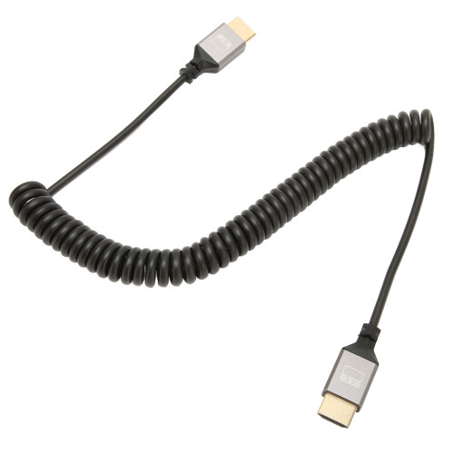 Cable HDMI enrollado 4K 60Hz M/M Spring 0.5-1.5m