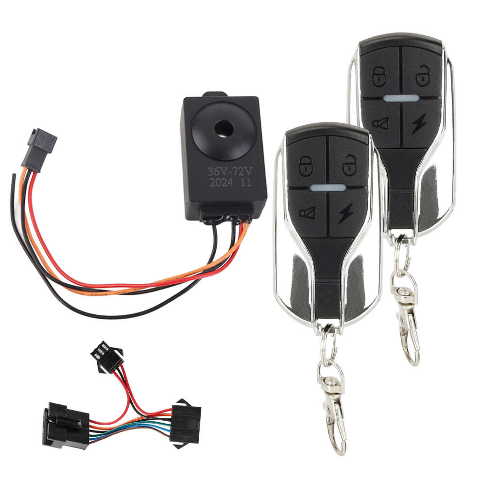 Electric Scooter Antitheft Device Vibration Alarm Water Resistant One Button Starter Support Vehicle Search Function With Remote Controller 4991321329535