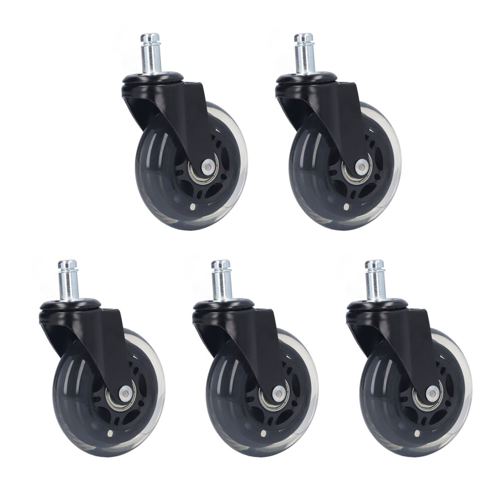5 Pcs Chair Rotate Wheel 3In 360 Degree Noise Free Scratch Resistant Straight Chair Caster For Office 4121321327532