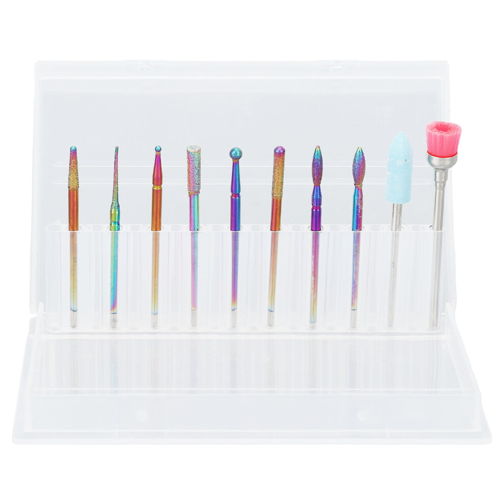 10pcs Nail Polishing Drill Bit Polishing Head Cuticle Clean for Nail Art Salon Manicure