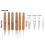 10 Stück Dreadlocks-Werkzeug-Set Silber 0,5/0,75 mm Haken 3