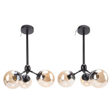 3-Lampen-Deckenleuchte, E27/E26, 12 cm, 30,5 cm, Eisen