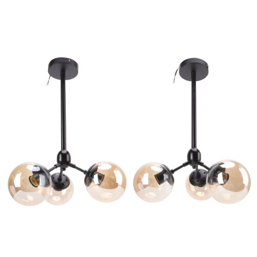 3-Lampen-Deckenleuchte, E27/E26, 12 cm, 30,5 cm, Eisen