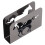 Porta-servilletas de caballo de metal vertical, plateado/negro 1