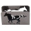 Porta-servilletas de caballo de metal vertical, plateado/negro 14