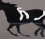 Porta-servilletas de caballo de metal vertical, plateado/negro 6