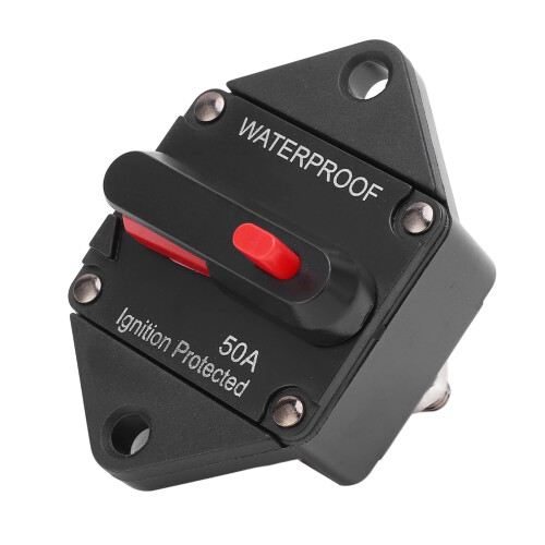 Disyuntor impermeable de 32 V DC, 50 A, con interruptor