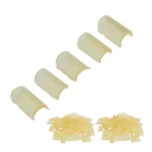 2 bolsas de gránulos de resina amarilla para extensiones de cabello con punta en U