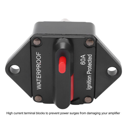 Disyuntor impermeable DC32V 60A con interruptor 2