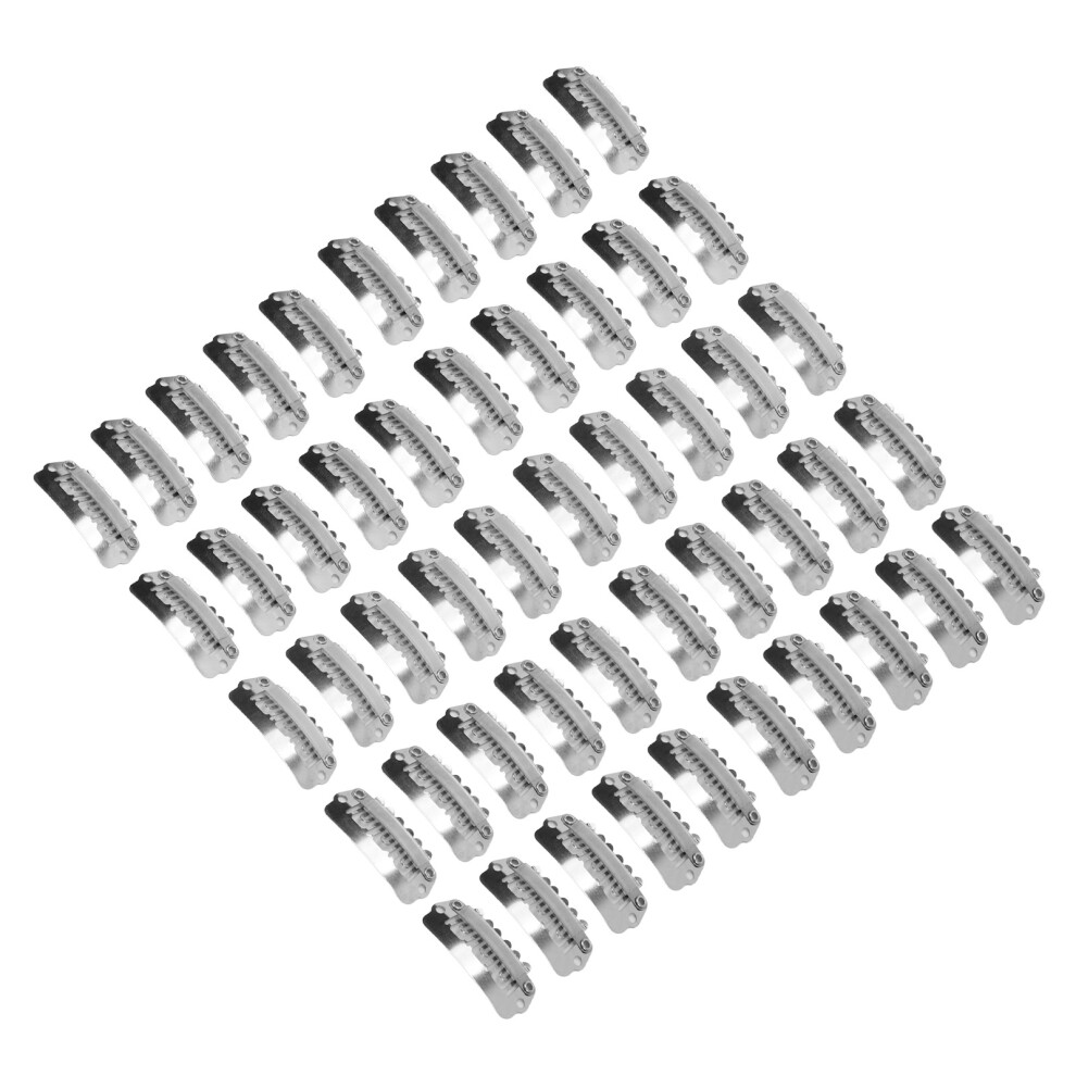 Unisex 50Pcs Wig Clips U Shape Snap Hair Clips Metal Wig Clips With Soft Silicone 6 Teeth Stainless Steel