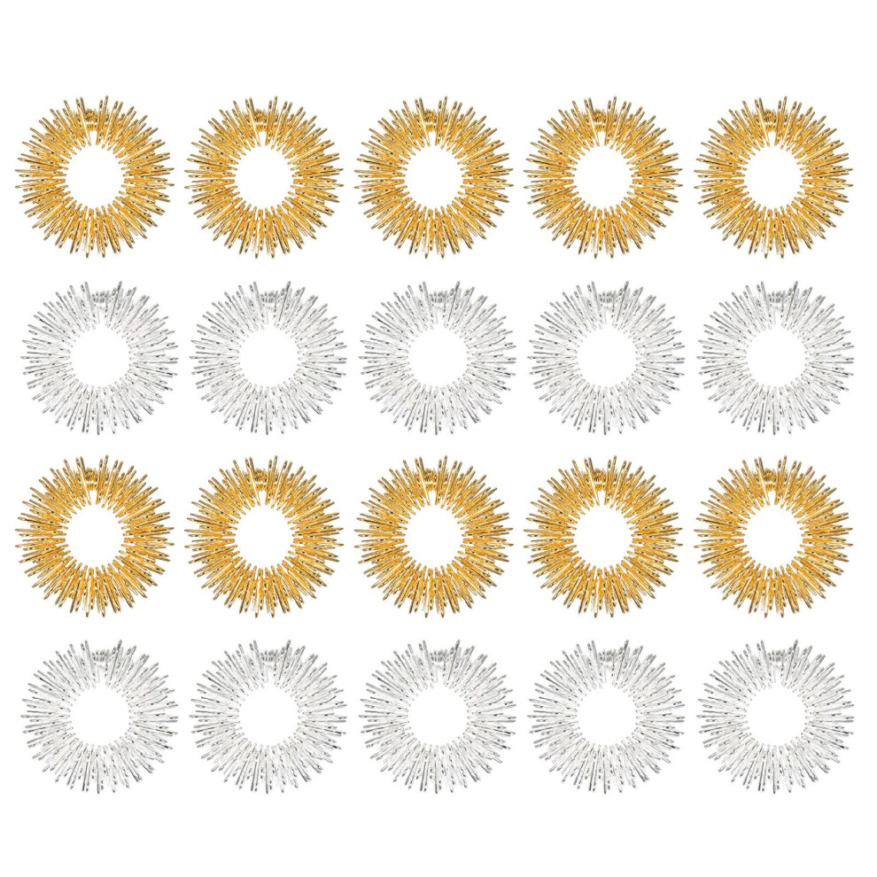 20pcs Finger Sensory Massage Ring for Teens Adults Silent Stress Reducer and Massager