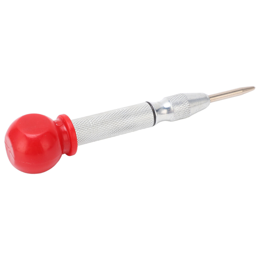 Center Punch Automatic Spring Loaded Reinforced Head Knurled High Speed Steel Hard Tip Silver Puncher With Cover 5051321335017