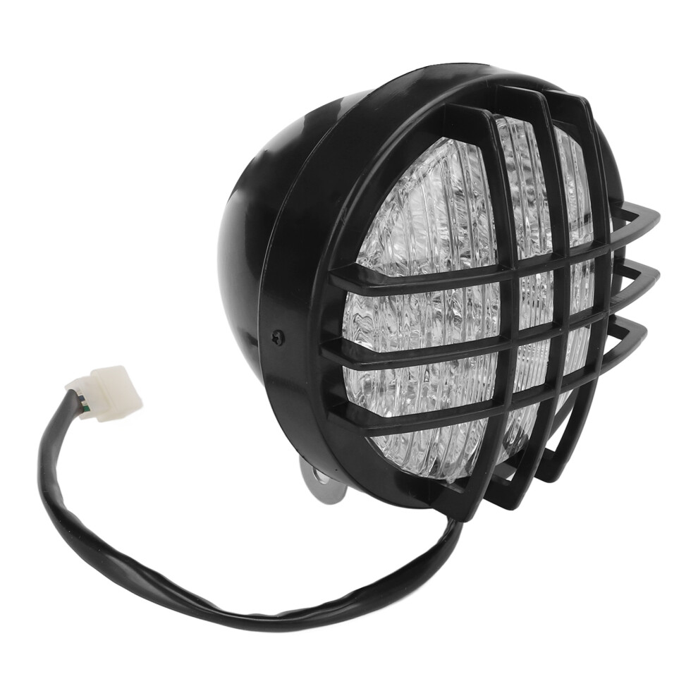 12V Motorcycle Headlight With Grill High Low Beam Super Bright Universal For Scooters Bikes 9331321336020