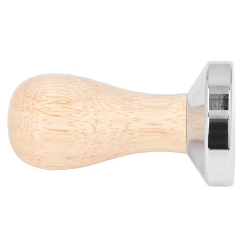 Tamper de café de 49mm - mango de madera, acero, 9.2-9.9oz