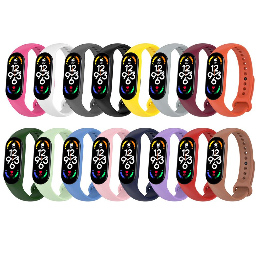 Replacement Bands Compatible for Xiaomi Band 7 Silicone Wristbands Breathable Smartwatch Band