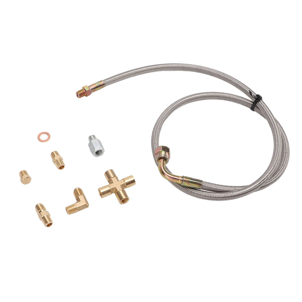 Turbo Oil Feed Line Kit 1/8Pnt An4 Fitting Oil Drain Line For T3 T4 T04e T60 T61 T61 T70 4641321335974