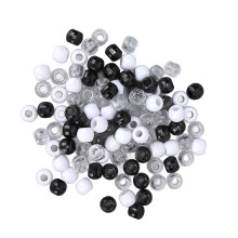 Cuentas transparentes para el cabello, 100 uds., 12x10 mm, agujero de 5 mm