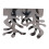 Porta servilletas coral - metal vertical, plateado/negro 8