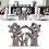 Porta servilletas coral - metal vertical, plateado/negro 13