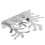 Porta Servilletas Coral Metal Vertical Plateado 8