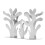 Porta Servilletas Coral Metal Vertical Plateado 14
